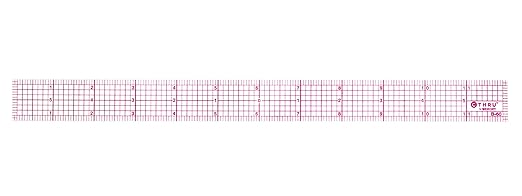 Westcott 8ths 12-Inch Beveled Transparent Ruler by Westcott