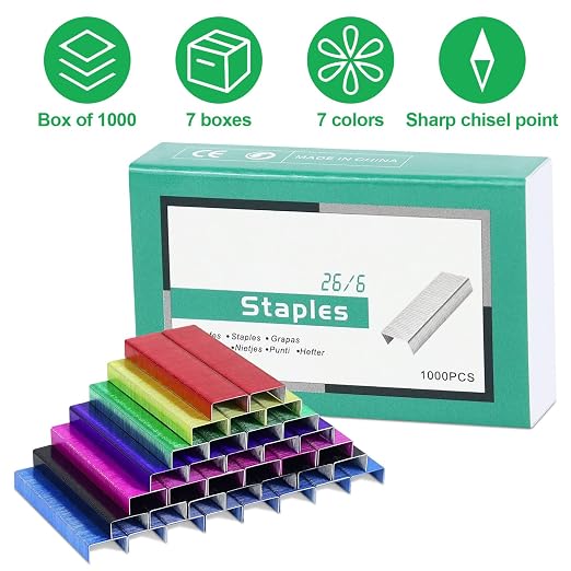MultiBey 7 Pack Yellow 26/6 Staples - Image 5