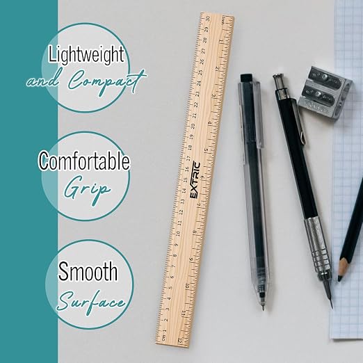 Rulers 12 Inch, Rulers Bulk for Classroom – Wooden Ruler for Kids 10 Pack Great - Image 2