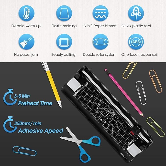 Laminator Machine for A3/A4/A6, YE381 13inch Thermal & Cold Laminating Machine - Image 3