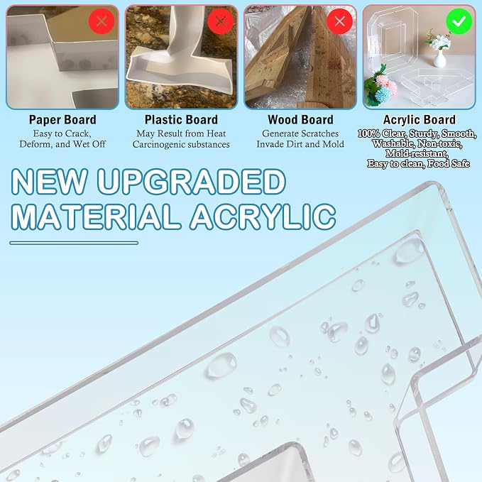 10" 2 Clear Acrylic Number Charcuterie Board Box, Reusable Fillable Decorative - Image 5