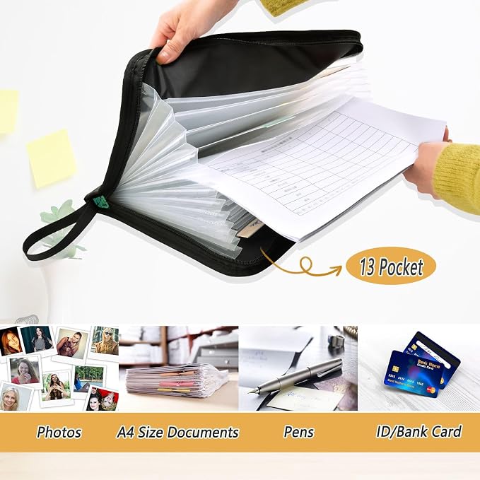 Iridescent Pineapple Accordion File Organizer Expanding Document Folder - Image 5