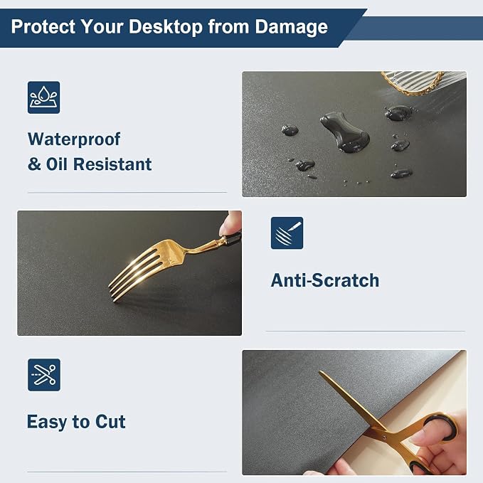 OstepDecor Black Table Cover Protector 16 x 40 Inch, 1.5mm Thick Plastic Table - Image 6