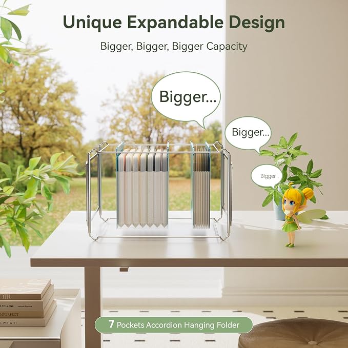EcoStash Wheat Straw Expanding Hanging File Folders, 7-Pocket Accordion - Image 4