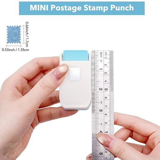 Mini Stamp Punch, 0.65 x 0.55inch Postage Stamp Punch, Stamps Cutter Hole - Image 2