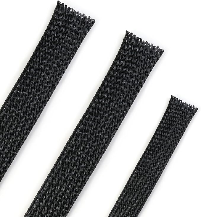 25ft PET Expandable Braided Cable Sleeve 1/2inch Pet Braided Cable Sleeve by PursuingaBetterLife