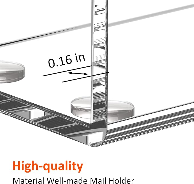 FUCDTEFC Mail Organizer Countertop, 3 Section Clear Acrylic Small File Holders - Image 5