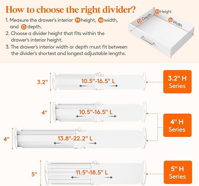 Lifewit 16 Pack Drawer Dividers - Image 3