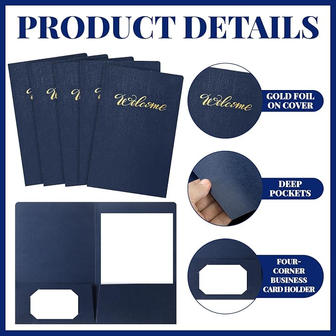 Affrolling 50 Pack 9 x 12 Inch Welcome Pocket Folders Church Visitor Welcome - Image 3