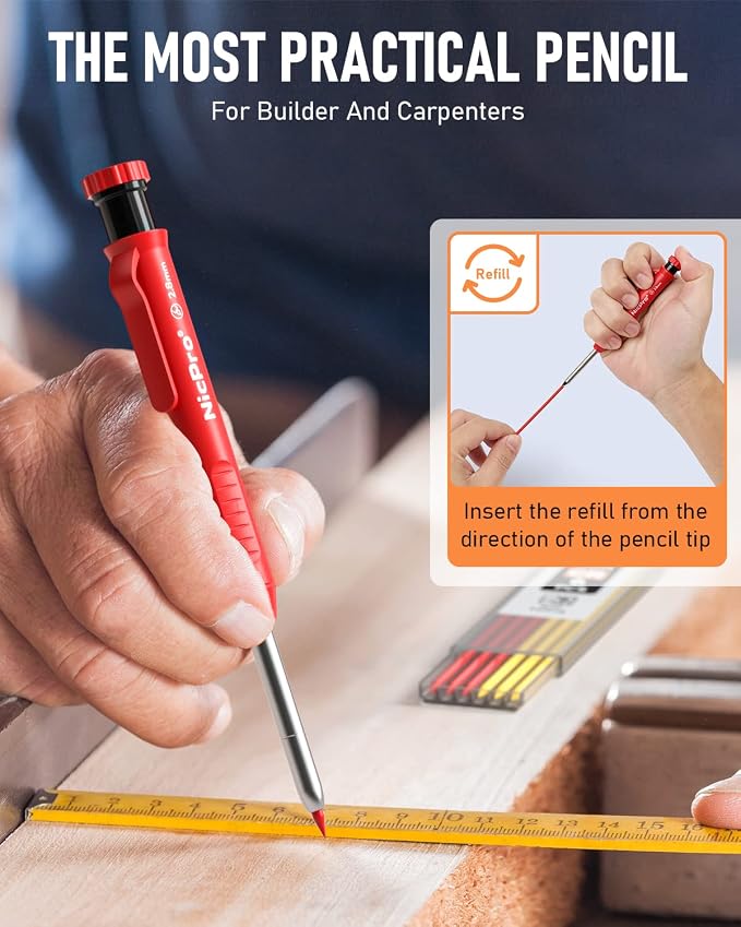 Nicpro 2 Pack CP1000 Carpenter Pencil - Image 6