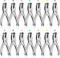 50 Pack 1 Hole Punch 1/4 Inch Single Hole Puncher Bulk Metal 5 Sheet Capacity by Lanties