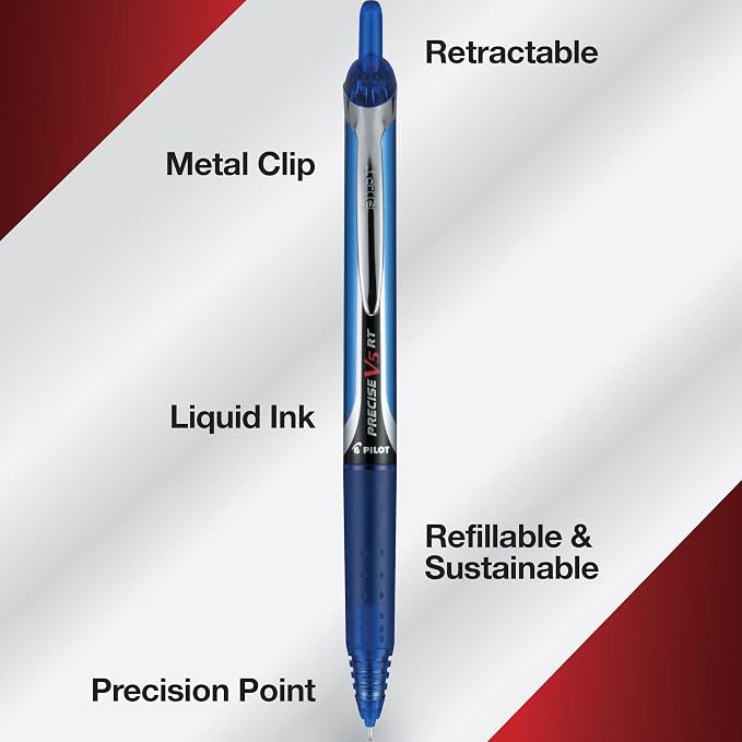 Pilot Precise V5 RT Refillable & Retractable Rollerball Pens, Extra Fine Point - Image 4