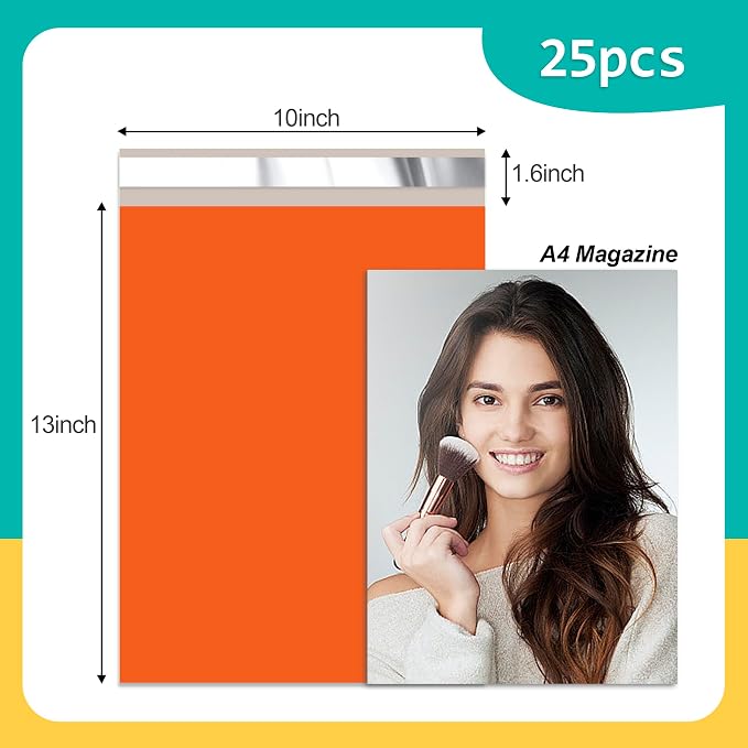 Poly Mailers 10x13 inch 25 Pcs, Waterproof and Tear-resistant Shipping Bags - Image 2