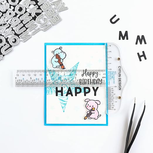 6PCS 6 Inches/15cm Acrylic Clear T-Square Ruler, Inches and Metric, T Square - Image 8