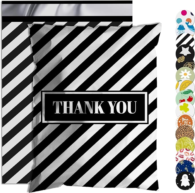 Thank You Poly Mailer 14.5x19 Inch 50 Pcs, Waterproof and Tear-Resistant by JOWLROEL