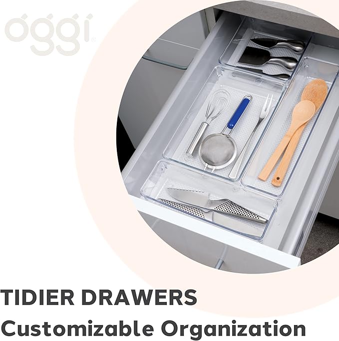 Oggi Set of 3 Clear Drawer Organizers - Image 6