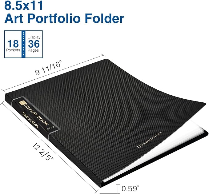 4 Pack Binder with Plastic Sleeves 18-Pocket, Displays 36 Pages, Sooez 8.5x11 - Image 2