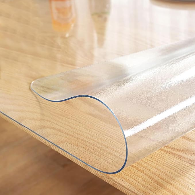 LovePads Frosted Table Cover Protector 38 x 60 Inch, 1.5mm Thick Plastic Table by LovePads