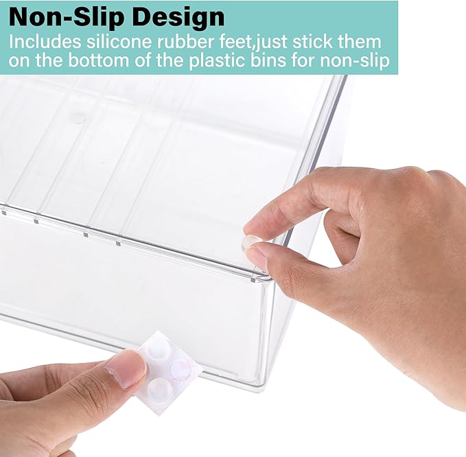 Prsildan Stackable Clear Makeup Organizer Acrylic Storage Drawers - Image 6