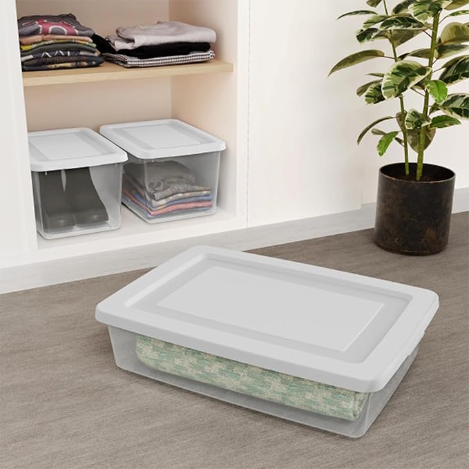Sterilite 6-Pack Clear Storage Box, Stackable Container Bins - Image 5