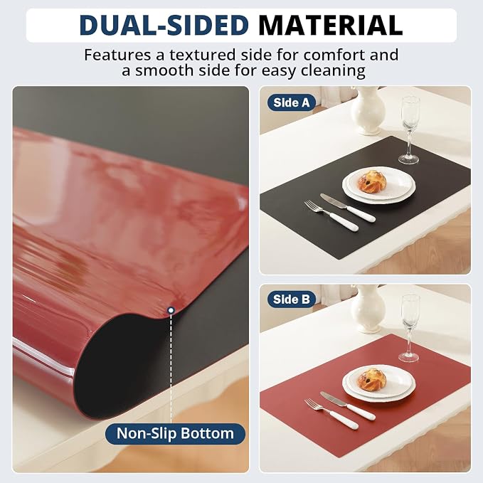 OstepDecor Black Table Cover Protector 36 x 60 Inch, 1.5mm Thick Plastic Table - Image 3