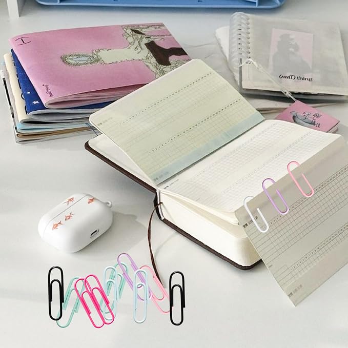 100 Pcs Pink Paper Clips, 1.1 Inch Colorful Paperclips | Vinyl Coated, Colored - Image 6
