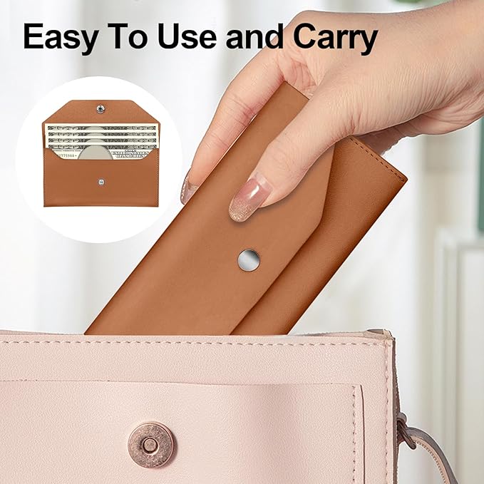 Pu Leather Cash Envelope Wallet - Image 5