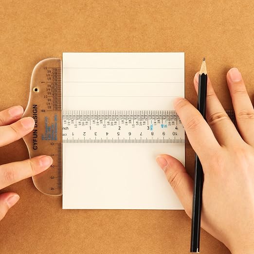 2PCS 6 Inches/15cm Acrylic Clear T-Square Ruler, Inches and Metric, T Square - Image 6