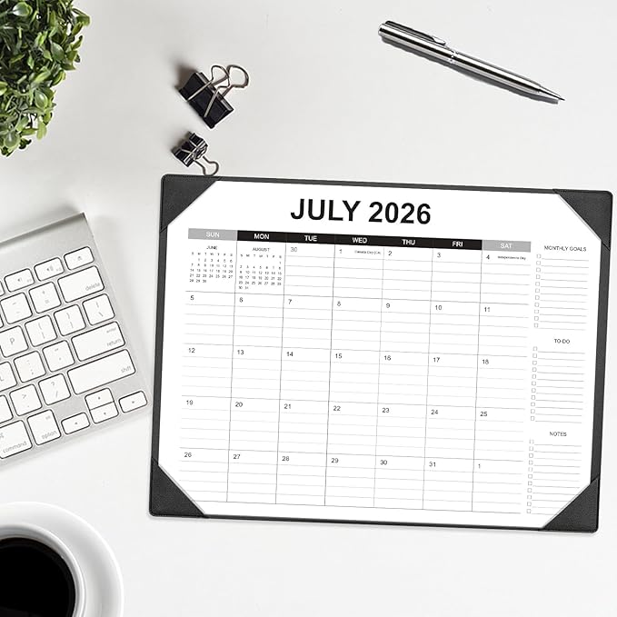 Desk Calendar 2026-2027 with Desk Mat – 22" x 17" Large Desk Pad Calendar Runs - Image 6