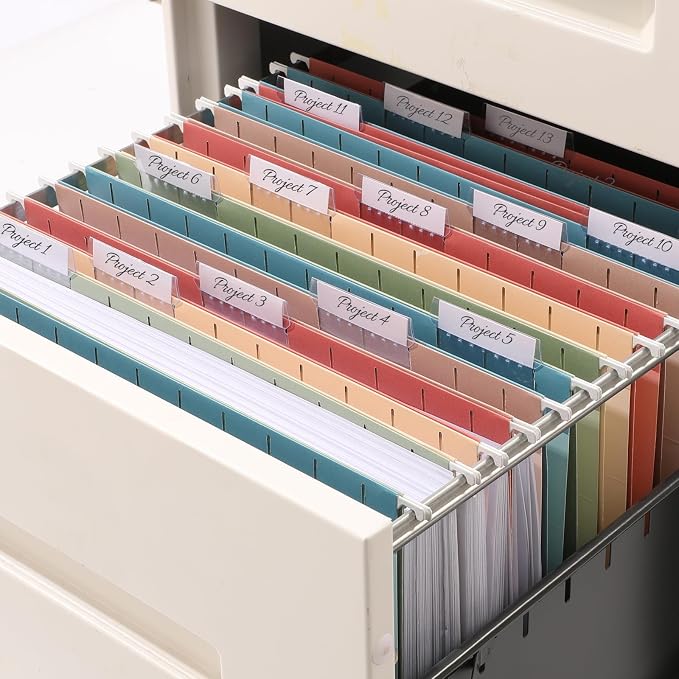 SUNEE Hanging File Folders, Retro Colors - Image 7