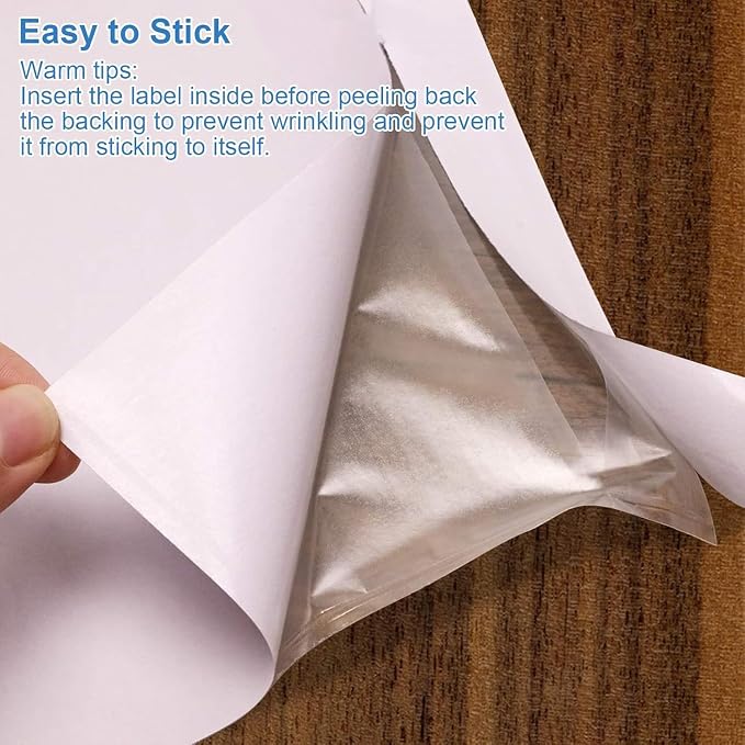7.5" x 5.5" Shipping Label Sleeves, SJPACK Clear Adhesive Top Loading Packing - Image 5