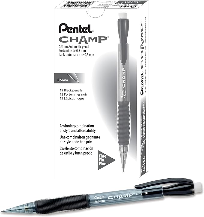 Pentel Champ Mechanical Pencil, Lead Size, Box of 12 by PentelofAmerica