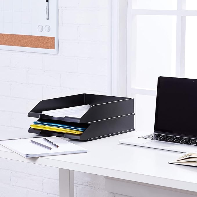 Amazon Basics Rectangular Stackable Office Letter Tray, Desk Organizer - Image 5