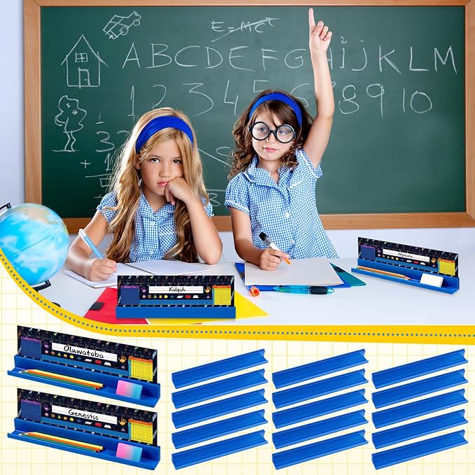 PerKoop 30 Pcs Classroom Desk Name Plates Holder Set Index Cards Storage - Image 5