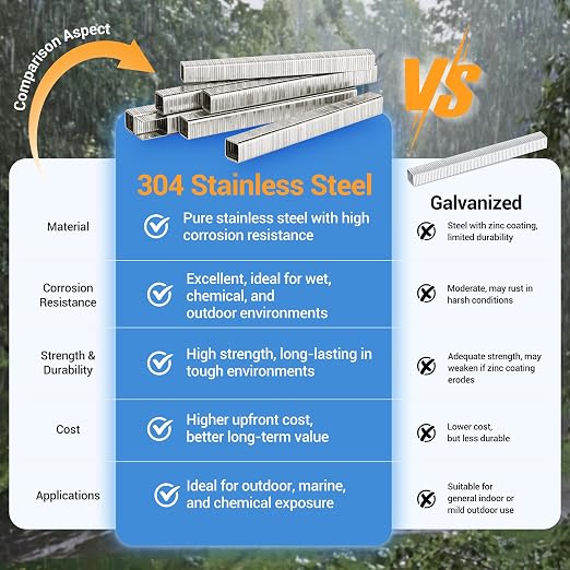 meite T50 Stainless Steel Staples Marine, 5/16 Inch Heavy Duty Staples - Image 3