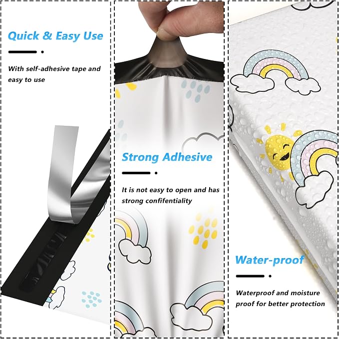 Poly Mailer 10x13 Inch 25 Pcs, Waterproof and Tear-Resistant Shipping Bags - Image 3