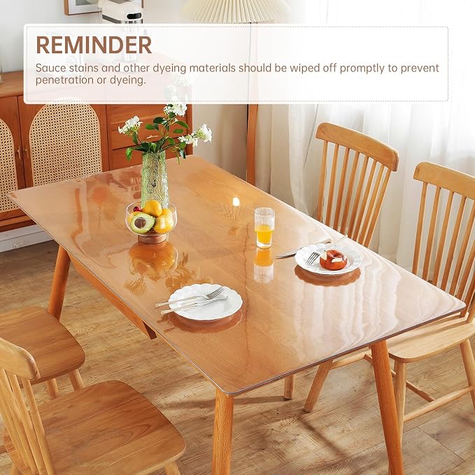 Warmstar Clear Table Protector 2mm Thick, 14 x 48 Inch Clear Table Cover - Image 4