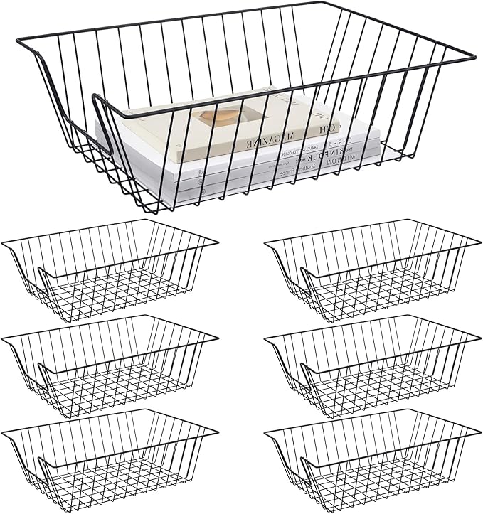 Yeaqee 6 Pcs Letter Tray Wire Paper Trays Stackable File Desk Organizer Metal by Yeaqee