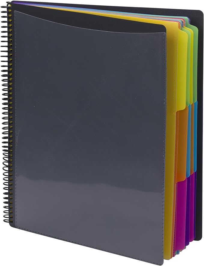 Smead 24 Pocket Poly Project Organizer, 1/3-Cut Tab, Letter Size by SMEAD
