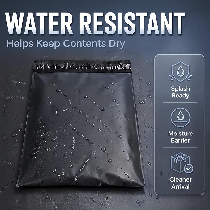 24"x24" Poly Mailers，Black Shipping and Envelope Bags Pack of 50 - Image 3