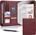 Leathario Portfolio Binder, Includes 5 Sheet Protectors and a Pen, 13 Inch by Leathario