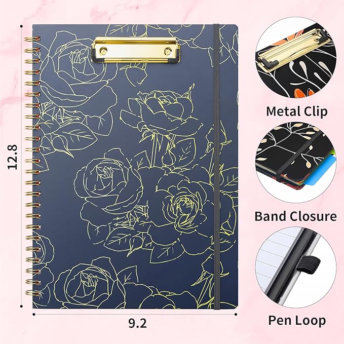 Sooez Clipboard with Refillable Notepad, Clipboard Folder with 10 Storage - Image 2