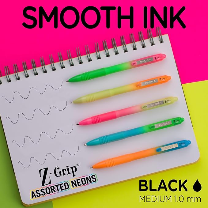 Zebra Pen Z-Grip Retractable Ballpoint Pen, Smooth-Flowing Black Ink, 1.0mm - Image 3