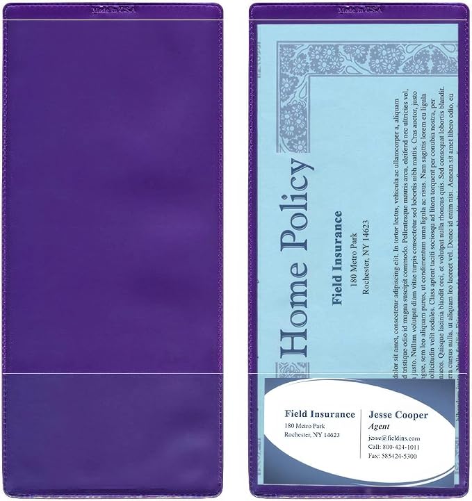StoreSMART - Metallic Purple Plastic Policy Holders - 50 Pack - INS30-MP-50 by StoreSMART