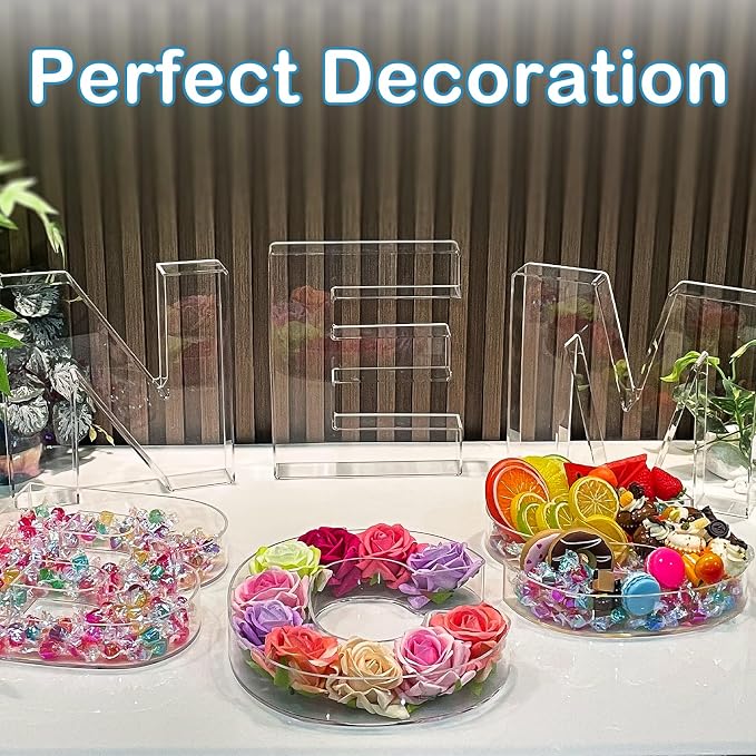 10" 2 Clear Acrylic Number Charcuterie Board Box, Reusable Fillable Decorative - Image 8