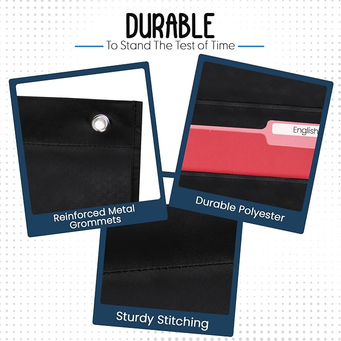 Essex Wares - 5 Pocket File Pocket Chart, and More - Wall Folder Organizer - 5 - Image 3