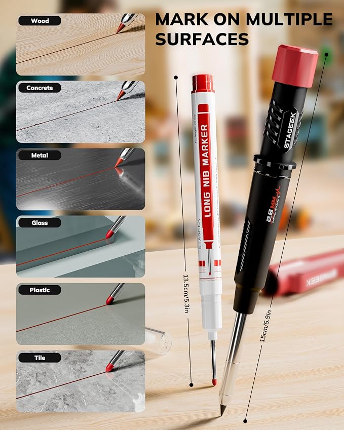 STAGEEK 2 Pack Carpenter Pencils - Image 2