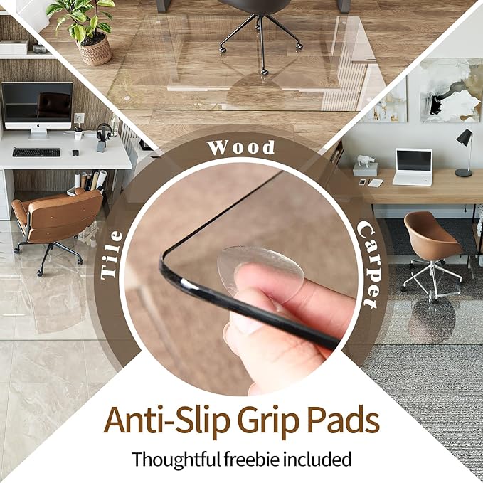 Koonmi Tempered Glass Chair Mat 30"x48" - Image 5