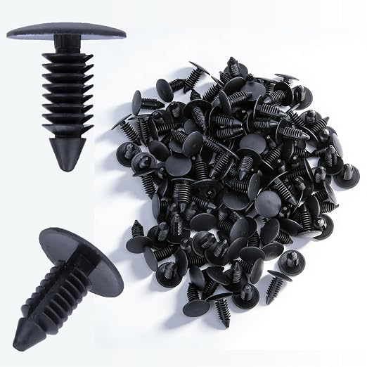 200 PCS Car Plastic Trim Boot Rivets Push Clip Fastener, 8mm Plastic Fender by Unknown