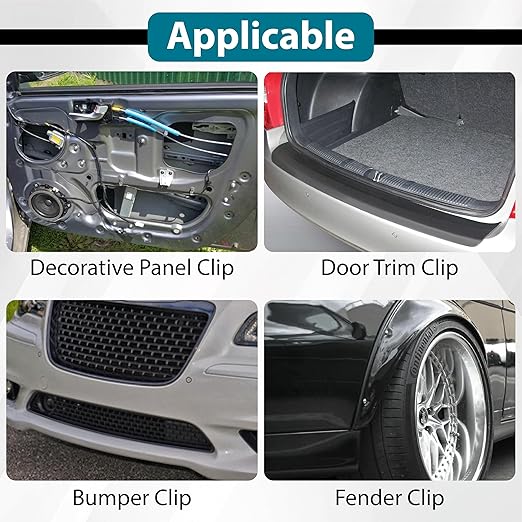 200 PCS Car Plastic Trim Boot Rivets Push Clip Fastener, 8mm Plastic Fender - Image 6